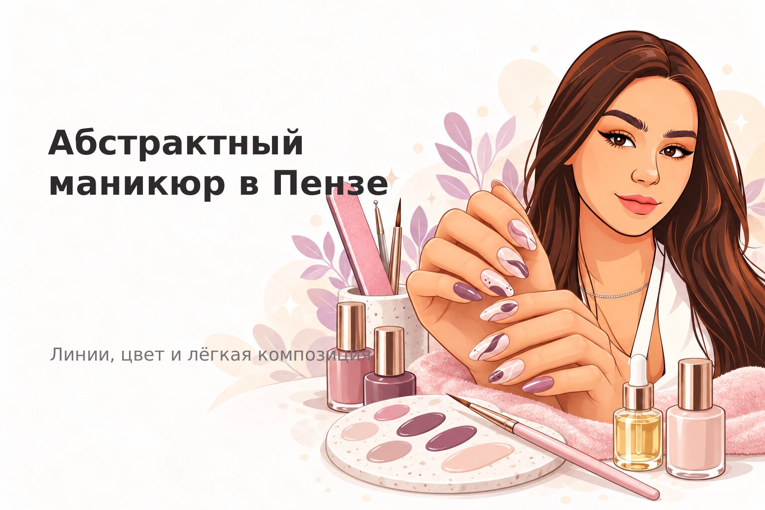Абстрактный маникюр в Пензе