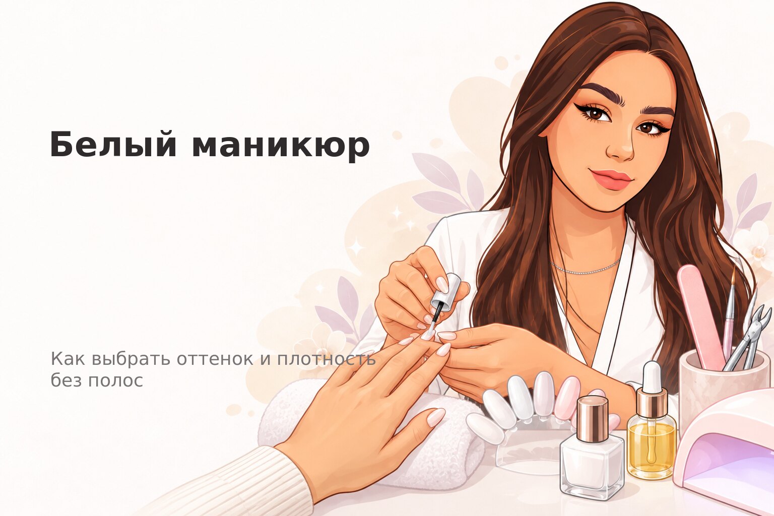 Белый маникюр в Пензе: как выбрать оттенок, плотность и дизайн без полос