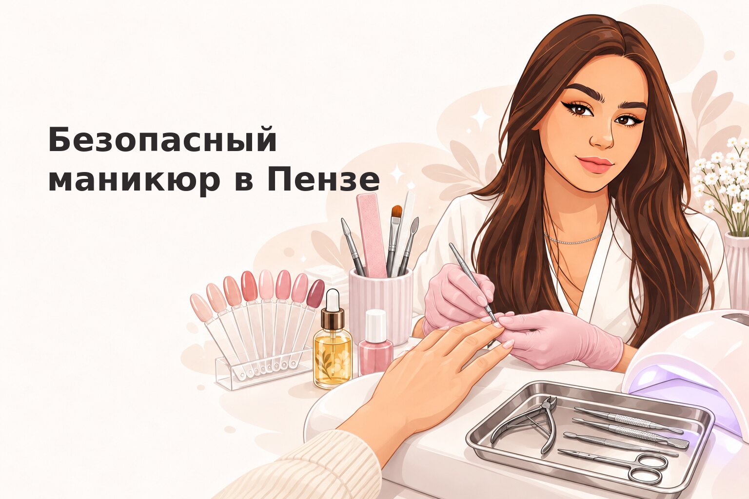 Безопасный маникюр в Пензе: стерильные инструменты, чистота и спокойная запись