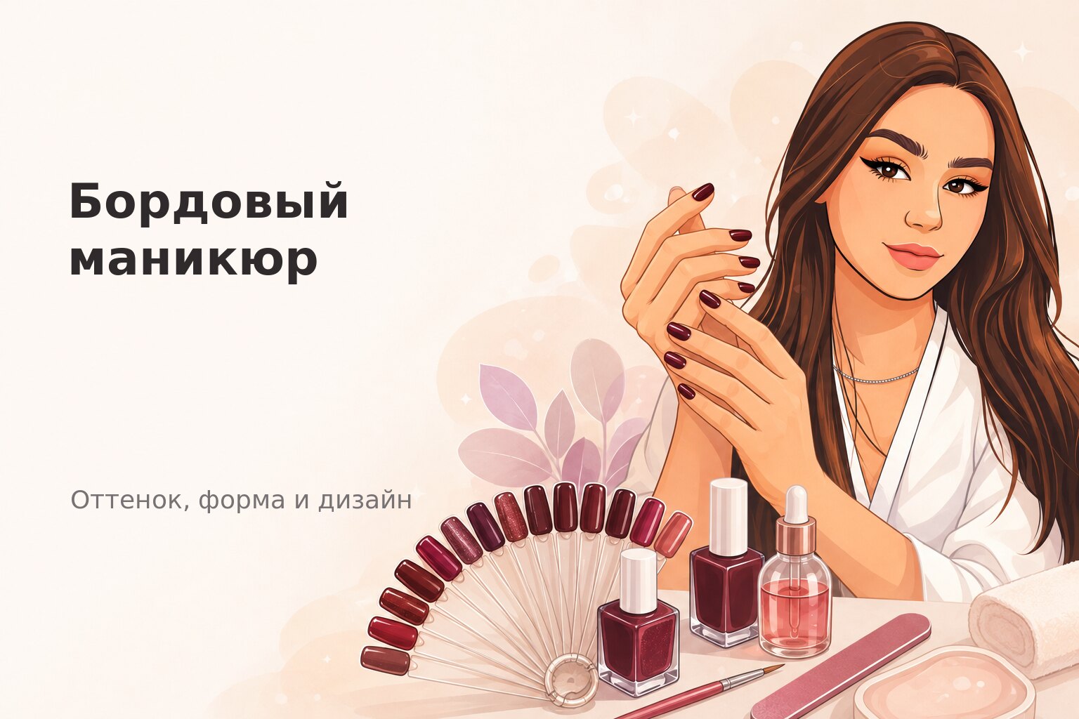 Бордовый маникюр в Пензе: как выбрать оттенок, форму и дизайн