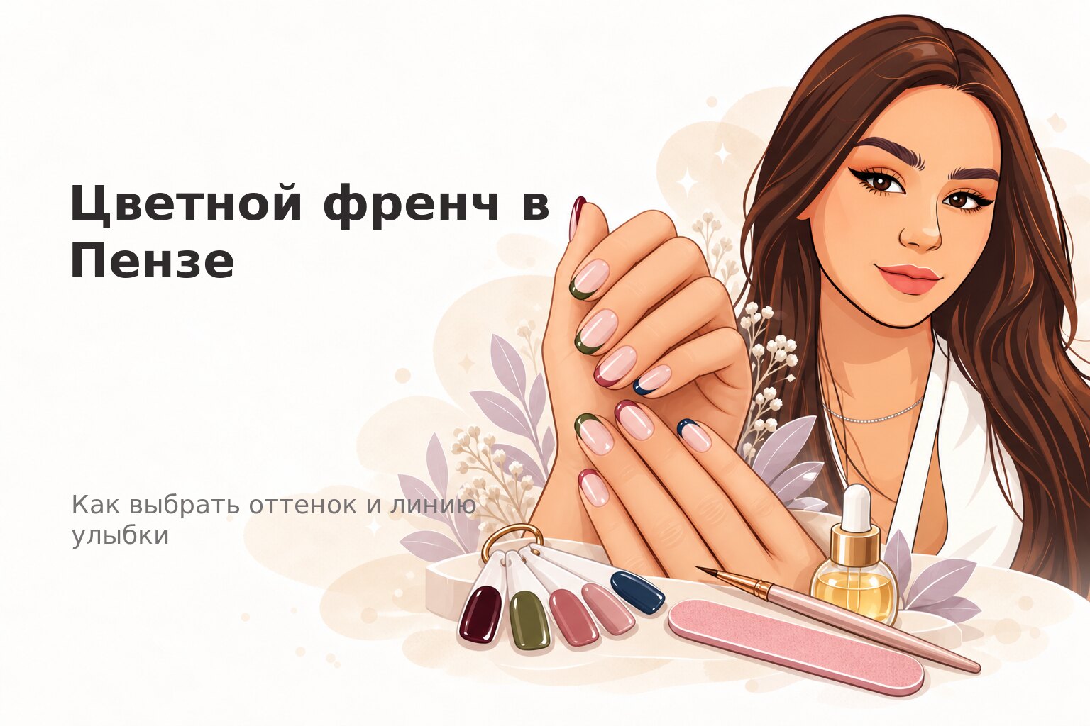 Цветной френч в Пензе: как выбрать оттенок и линию улыбки