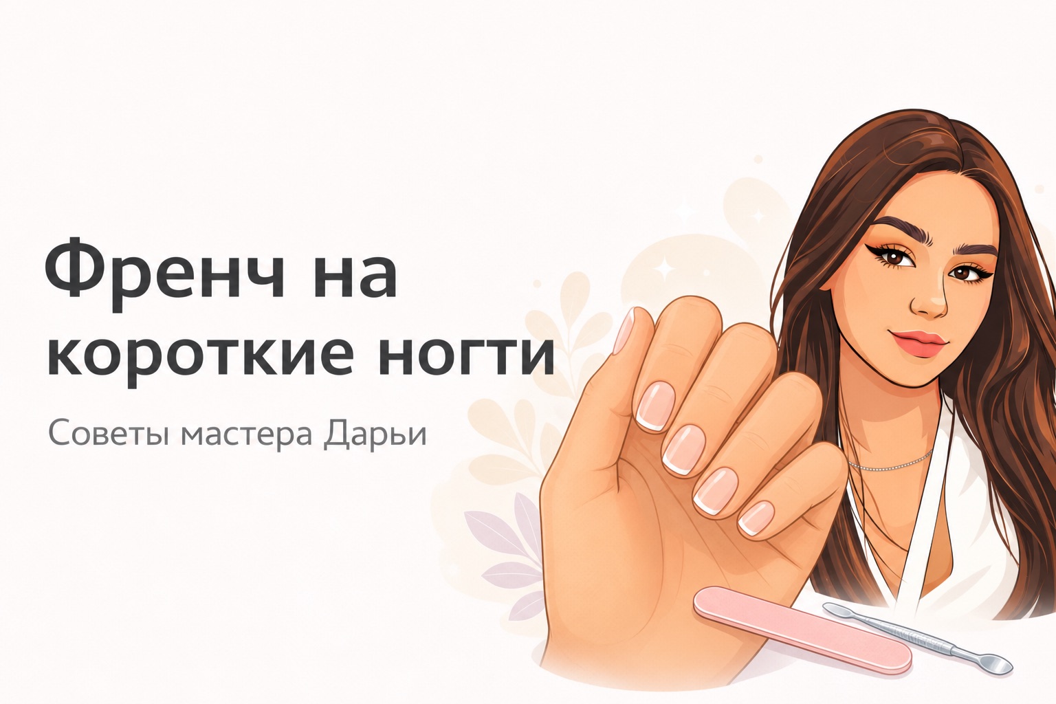 Френч на короткие ногти: как выбрать форму, ширину линии и оттенок