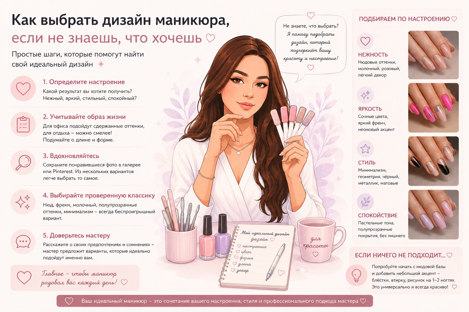 Как выбрать дизайн маникюра, если не знаешь, что хочешь