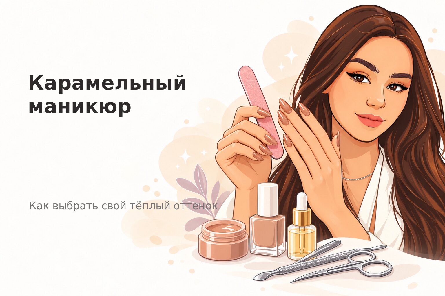 Карамельный маникюр в Пензе: как выбрать тёплый оттенок под тон кожи