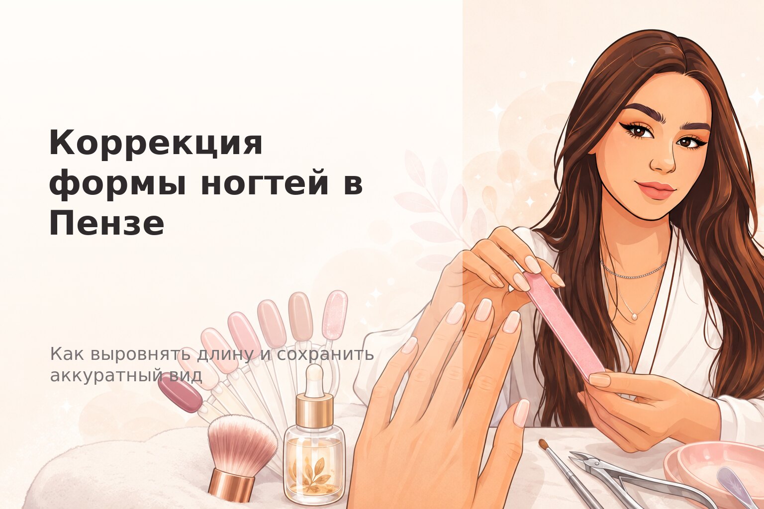 Коррекция формы ногтей в Пензе: как выровнять длину и сохранить аккуратный вид