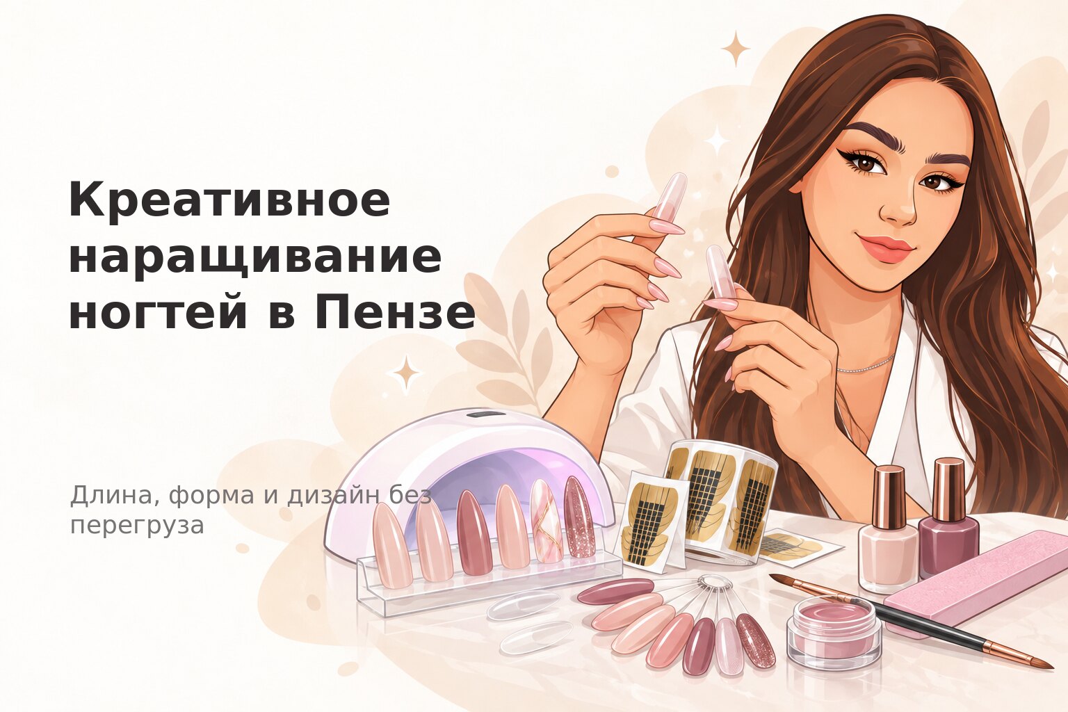 Креативное наращивание ногтей в Пензе: как выбрать длину, форму и дизайн без перегруза