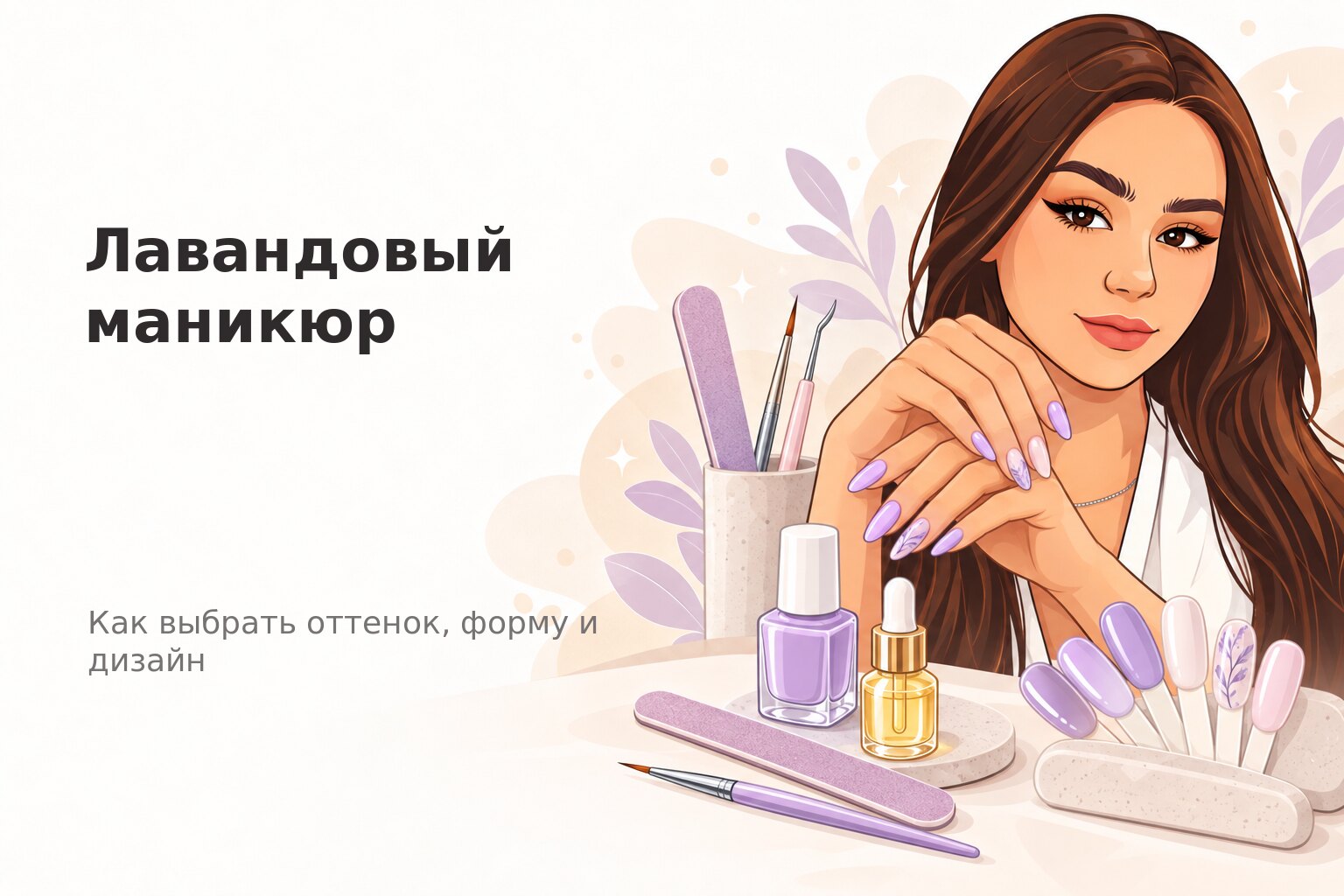 Лавандовый маникюр в Пензе: как выбрать оттенок, форму и дизайн