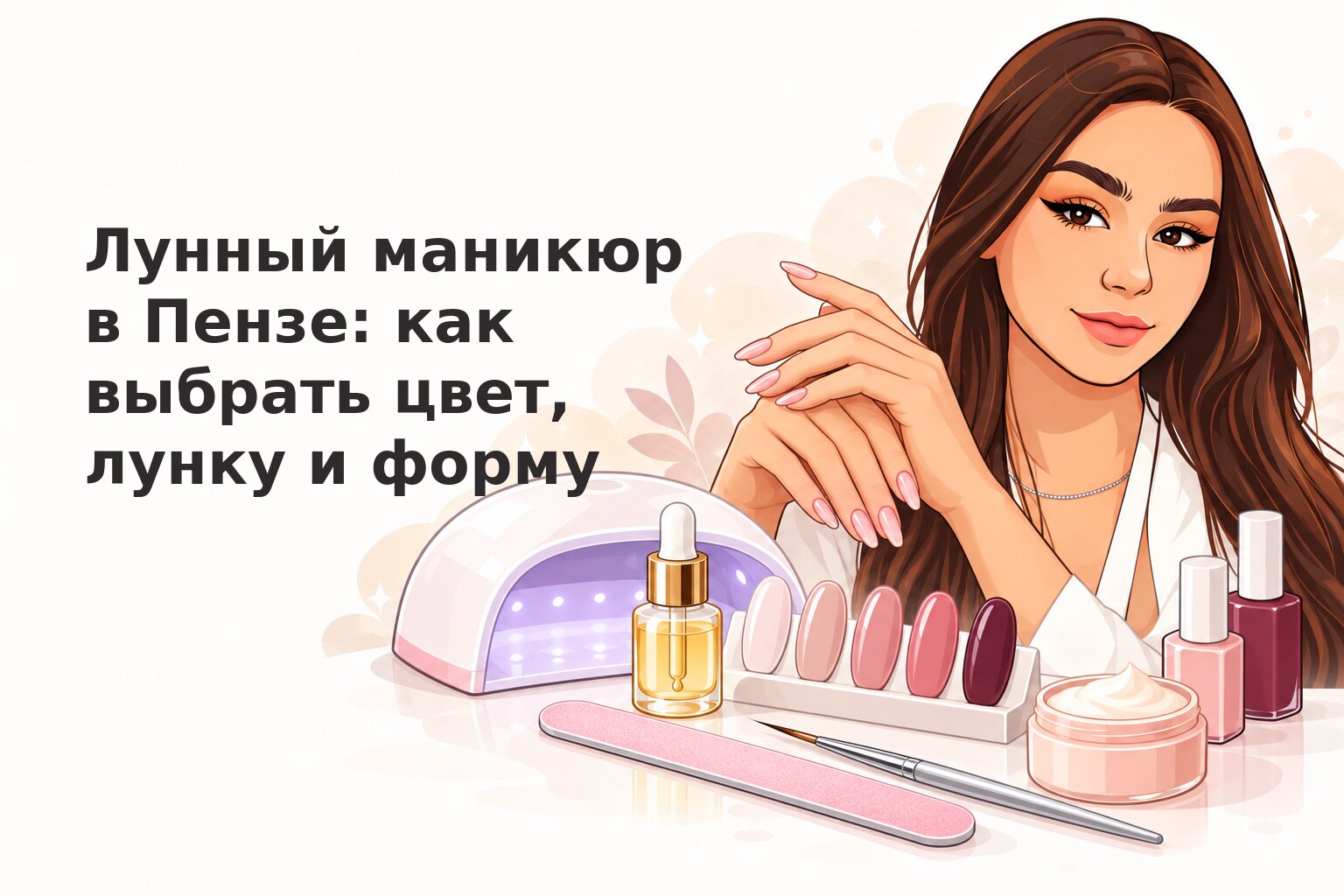 Лунный маникюр в Пензе: как выбрать цвет, лунку и форму