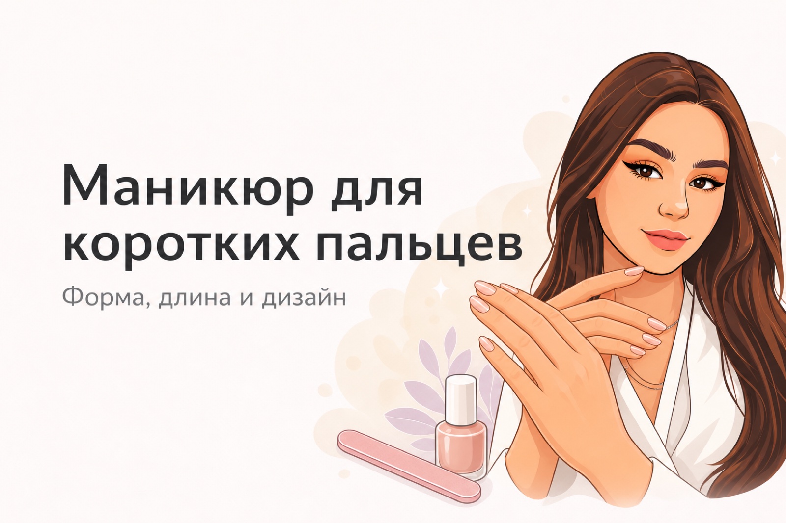 Маникюр для коротких пальцев: какая форма и дизайн визуально вытягивают кисть