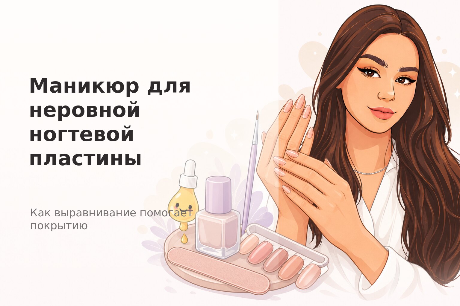 Маникюр для неровной ногтевой пластины в Пензе: как выравнивание помогает аккуратному покрытию