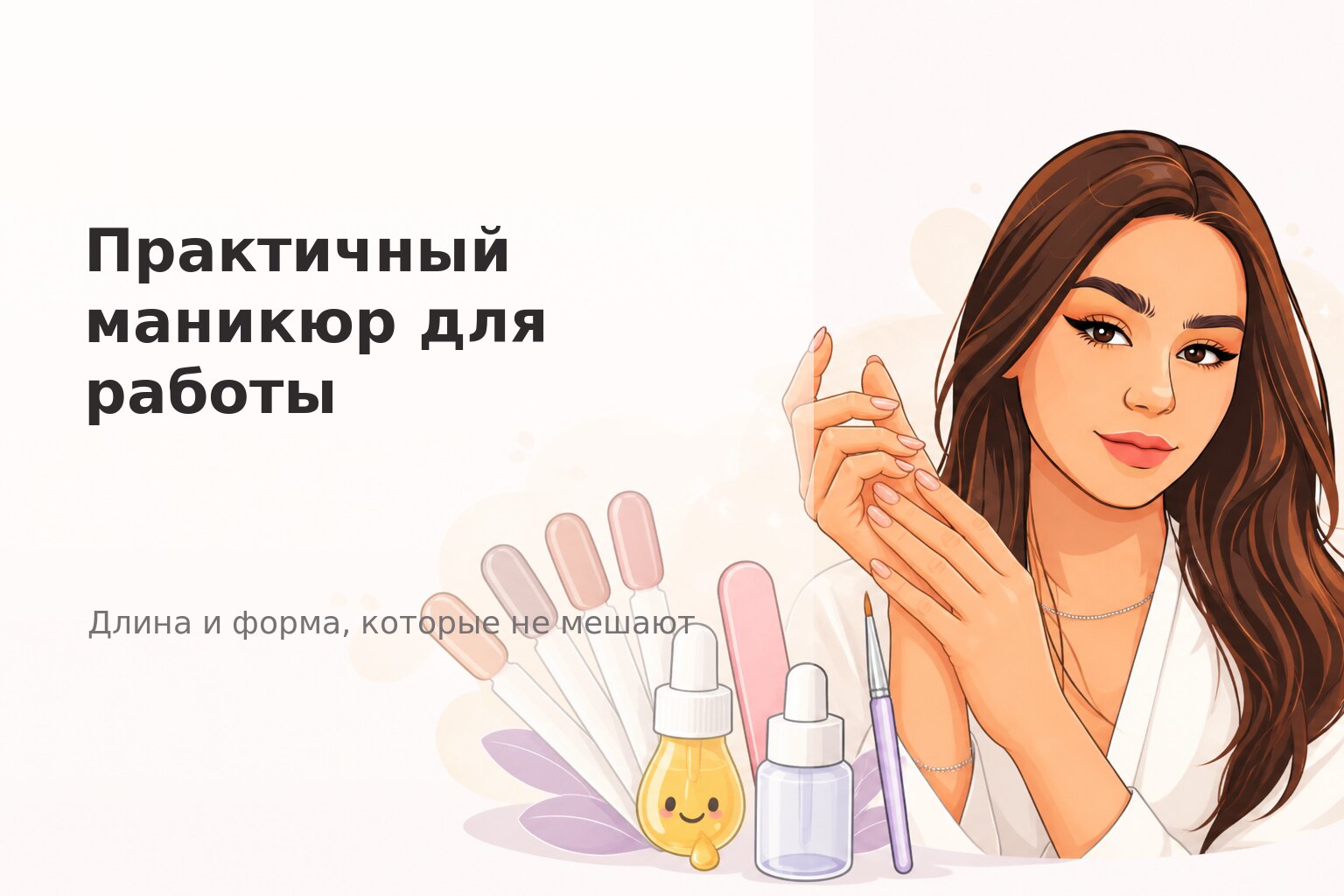Маникюр для работы за клавиатурой в Пензе: длина, форма и покрытие, которые не мешают печатать