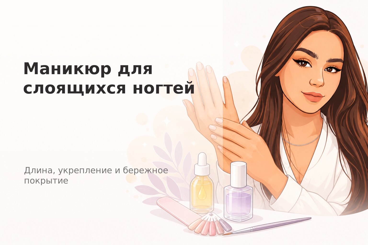 Маникюр для слоящихся ногтей в Пензе: как выбрать длину, укрепление и покрытие