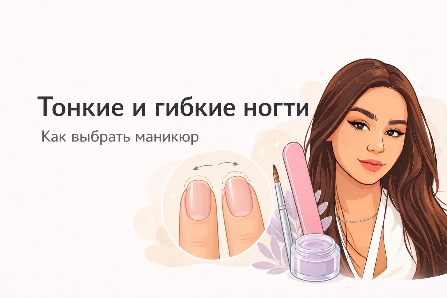 Маникюр для тонких и гибких ногтей: как выбрать длину, форму и покрытие
