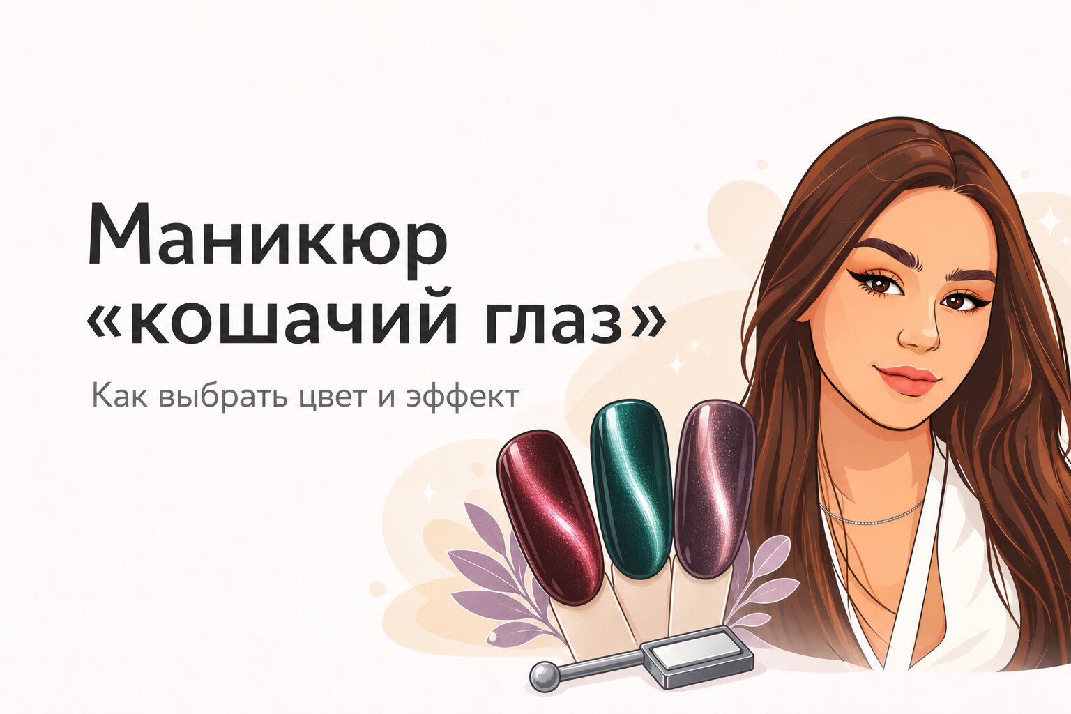 Маникюр «кошачий глаз»: как выбрать цвет, блик и дизайн