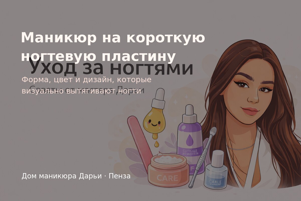 Маникюр на короткую ногтевую пластину в Пензе: как визуально вытянуть ногти