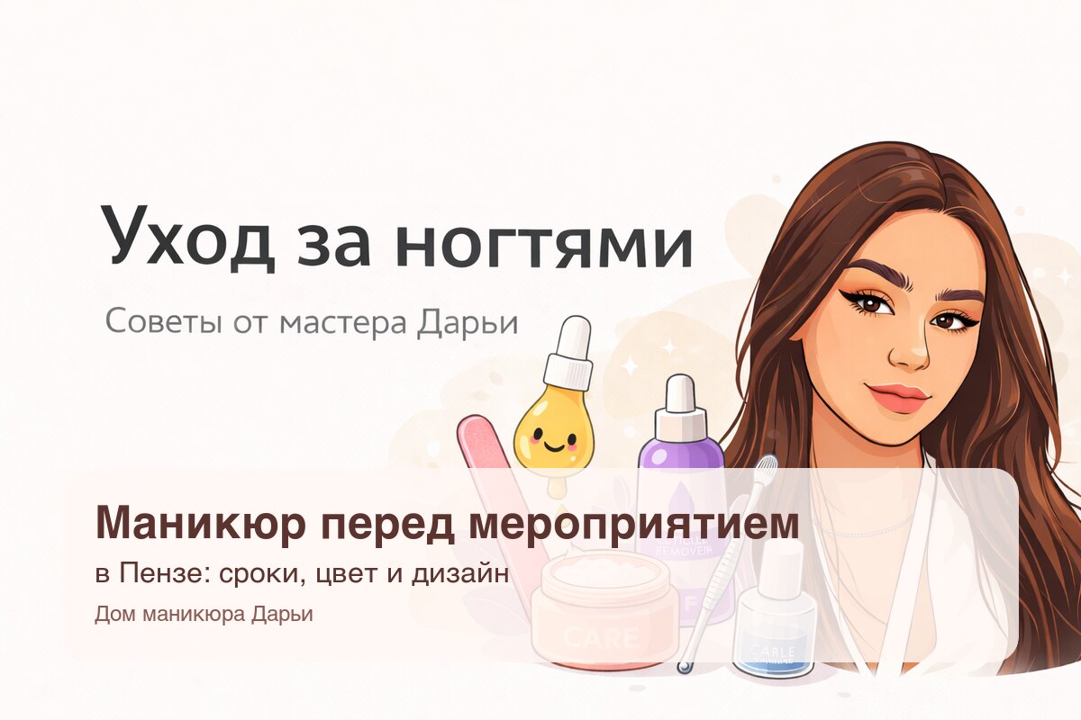 Маникюр перед мероприятием в Пензе: когда записаться и какой дизайн выбрать