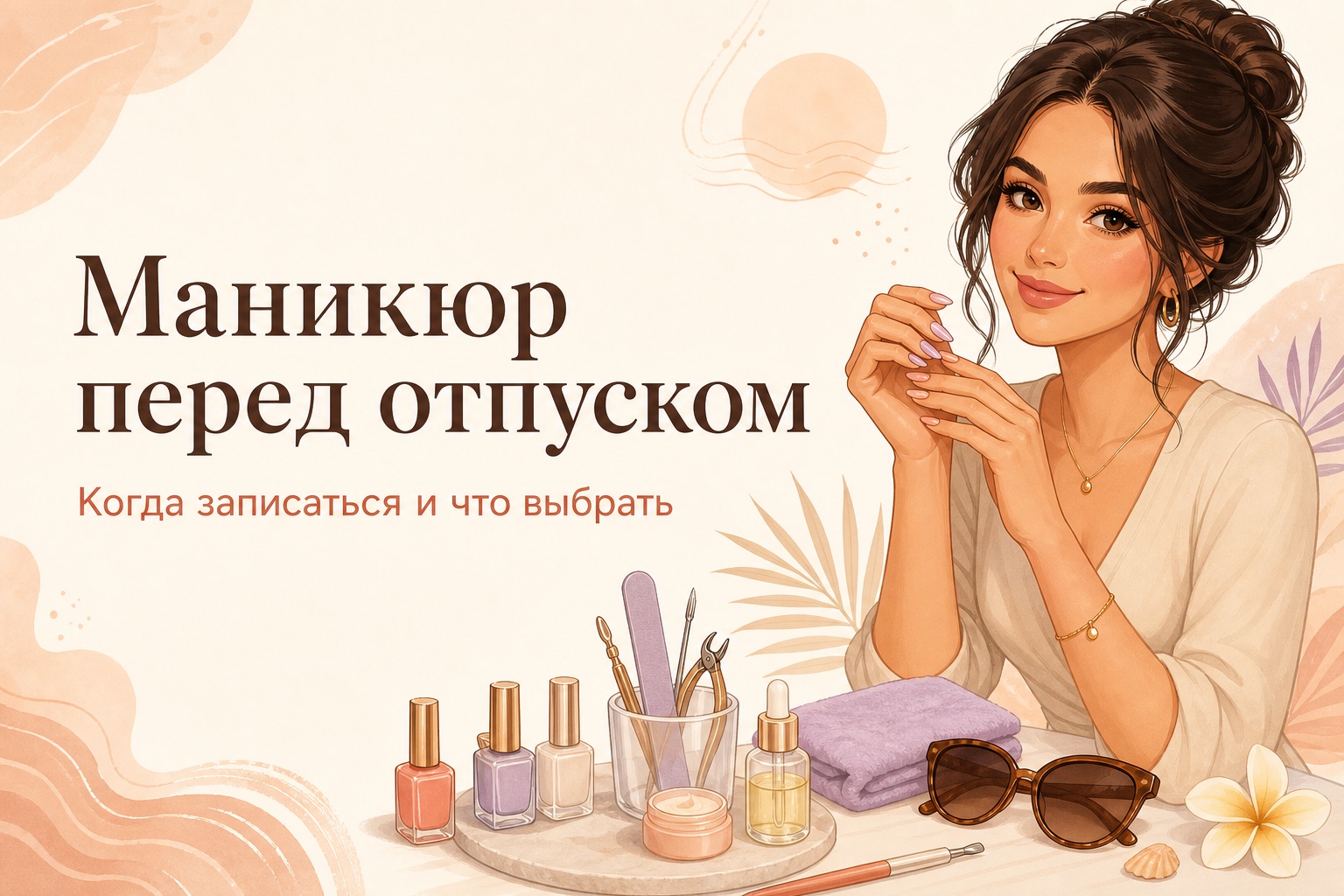 Маникюр перед отпуском: когда записаться и какой дизайн выбрать