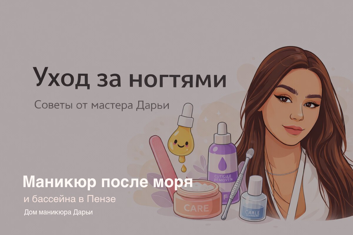 Маникюр после моря и бассейна в Пензе: как вернуть аккуратный вид после отпуска