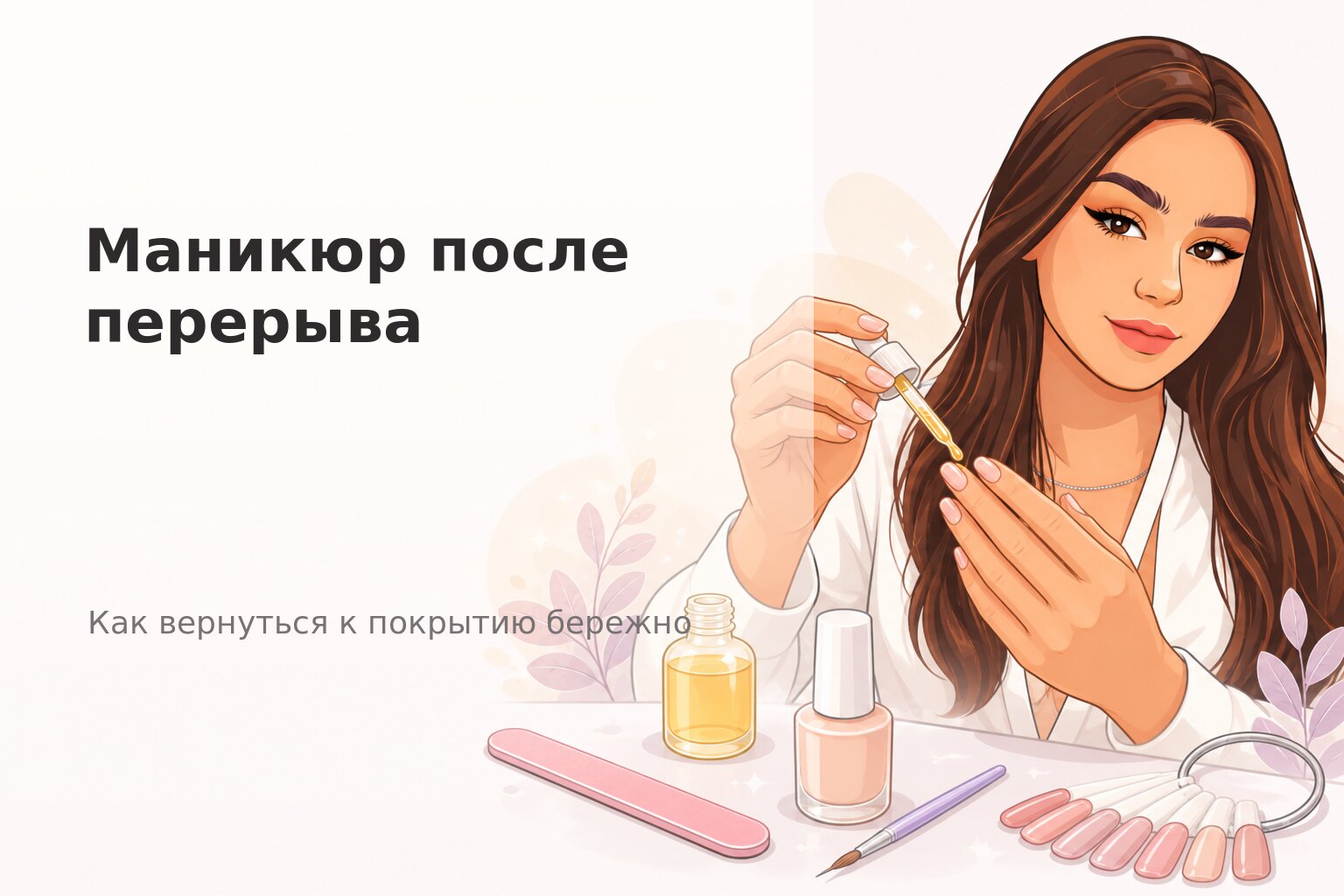 Маникюр после перерыва в Пензе: как вернуться к покрытию без лишней нагрузки