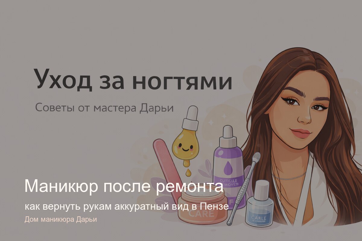 Маникюр после ремонта и уборки в Пензе: как вернуть рукам аккуратный вид