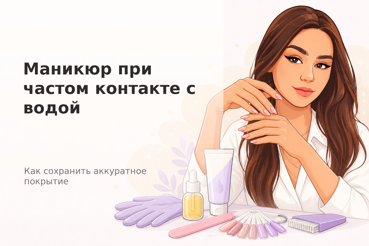 Маникюр после частого контакта с водой и бытовой химией в Пензе: как сохранить покрытие аккуратным