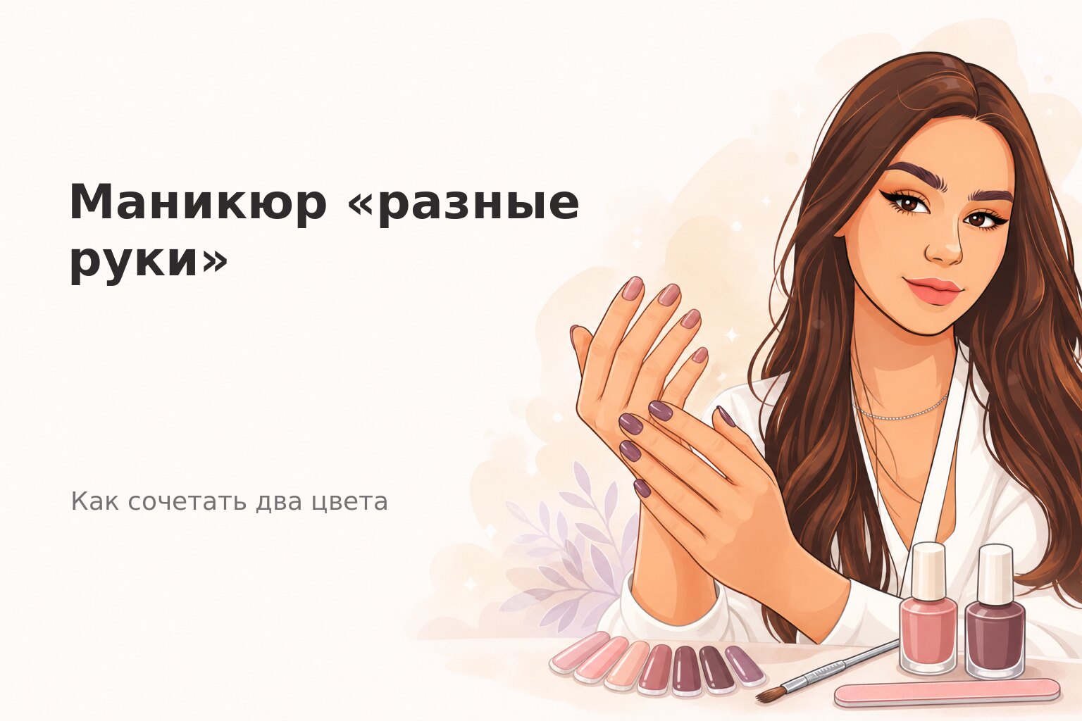 Маникюр «разные руки» в Пензе: как сочетать два цвета