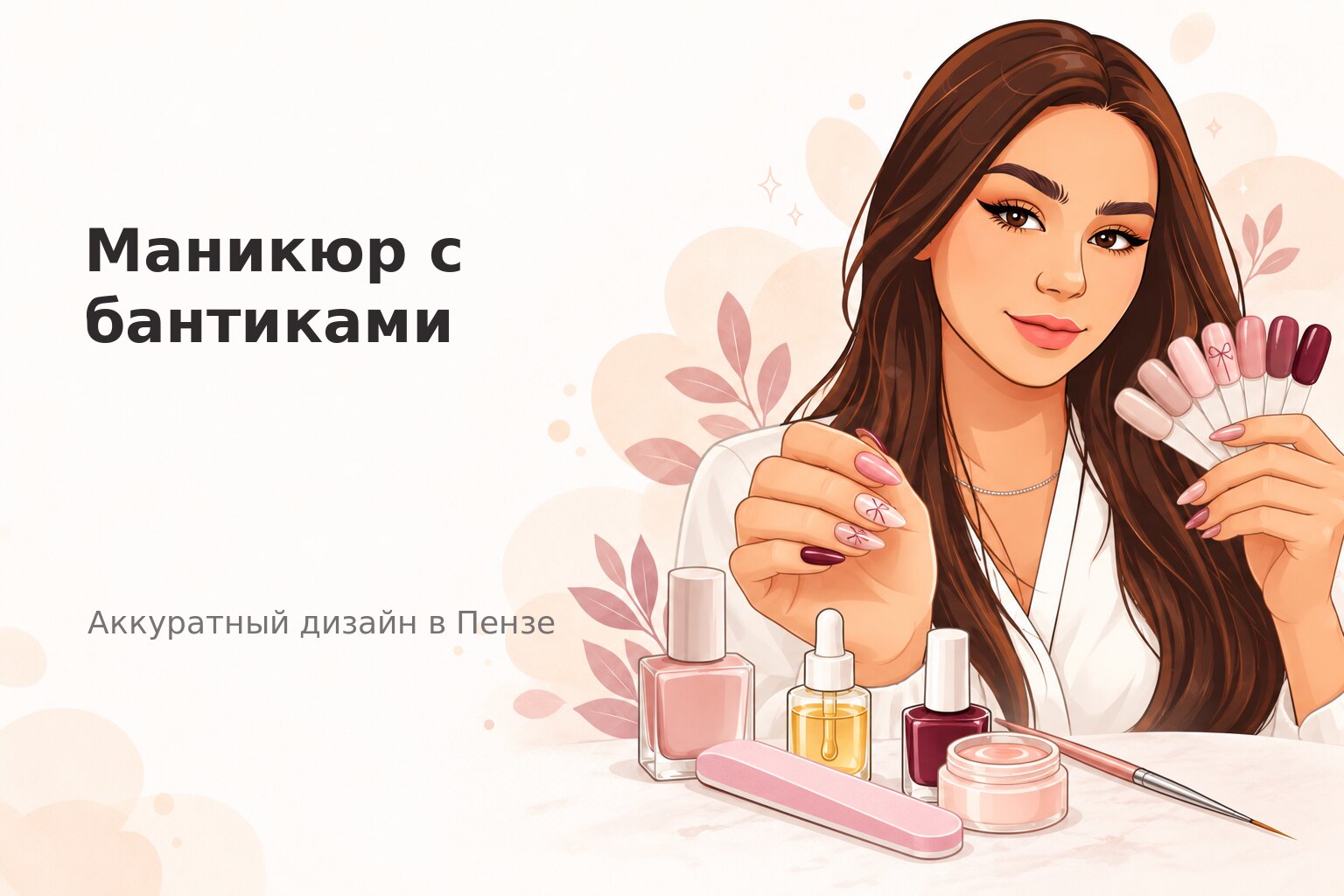 Маникюр с бантиками в Пензе: как выбрать аккуратный дизайн