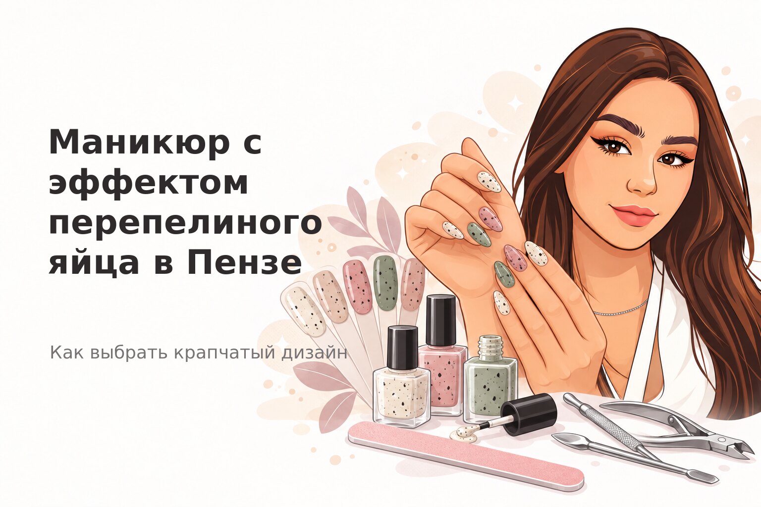 Маникюр с эффектом перепелиного яйца в Пензе: как выбрать крапчатый дизайн