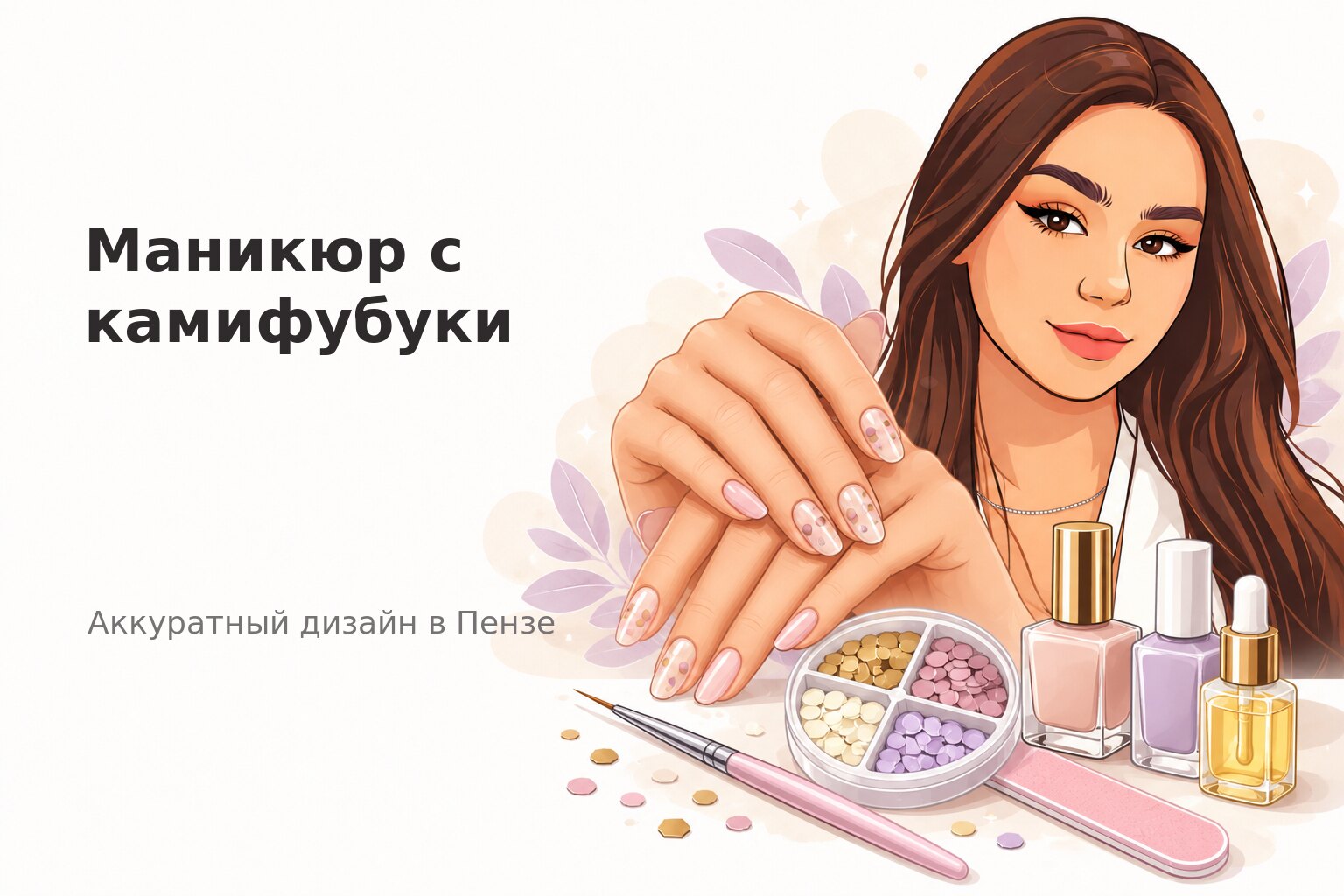 Маникюр с камифубуки в Пензе: как выбрать аккуратный дизайн