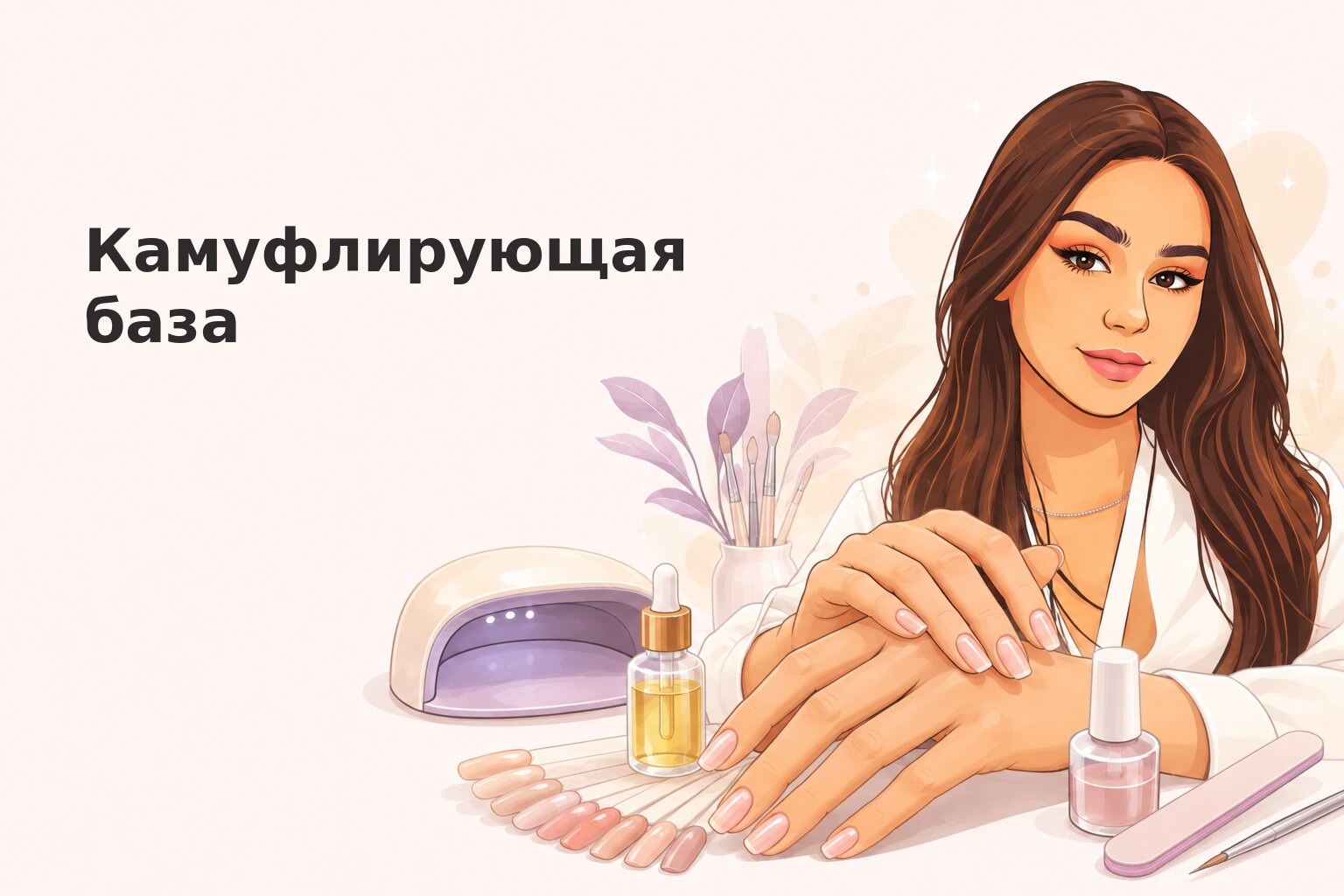 Маникюр с камуфлирующей базой в Пензе: как выбрать оттенок для естественного вида