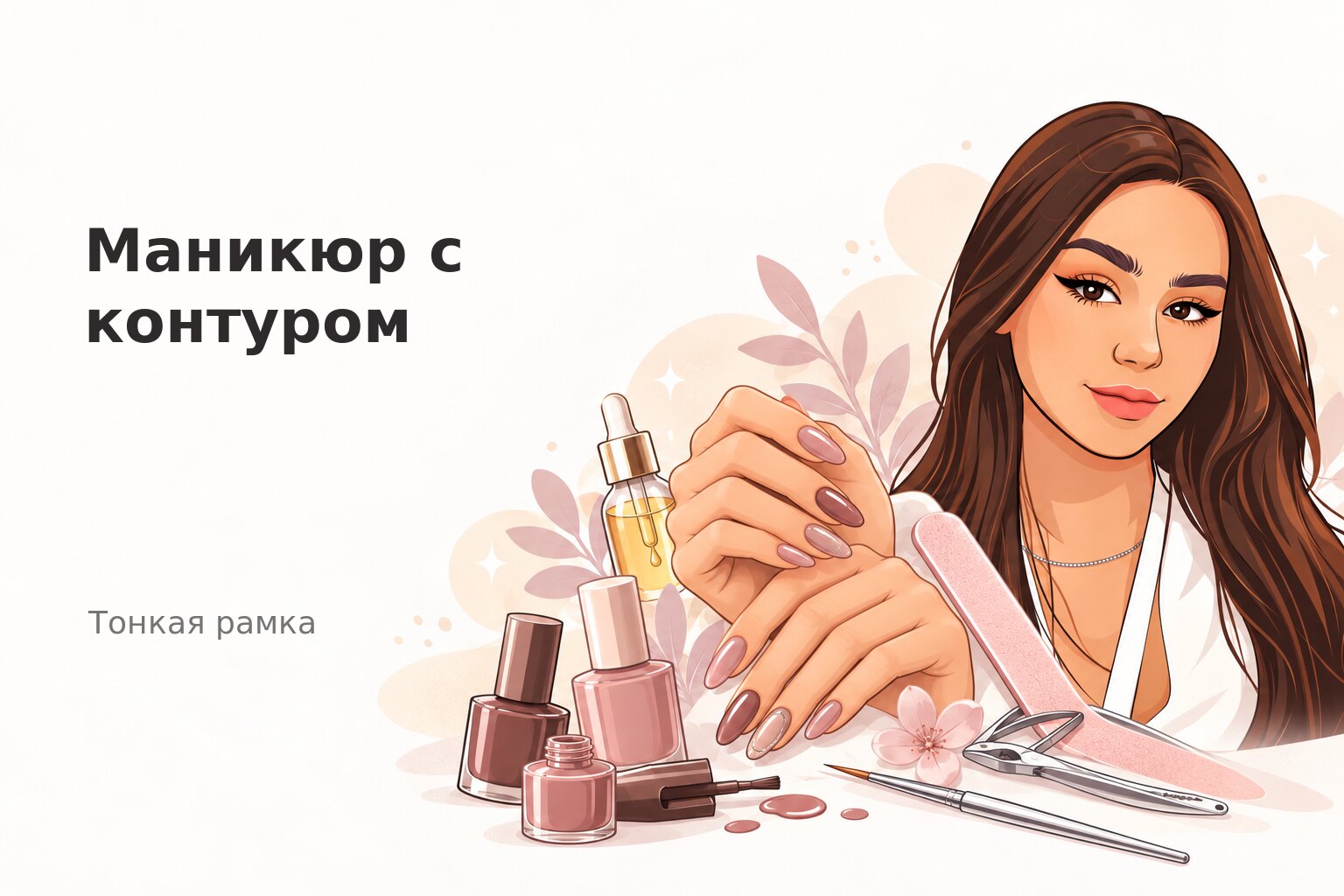 Маникюр с контуром в Пензе: как выбрать аккуратную рамку