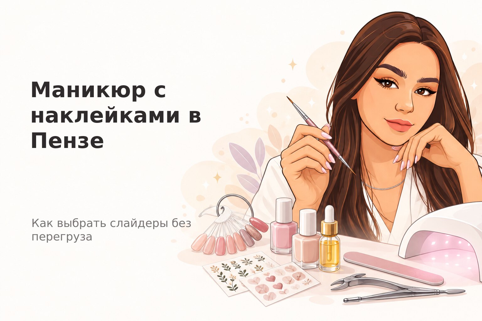 Маникюр с наклейками в Пензе: как выбрать слайдеры и не перегрузить дизайн