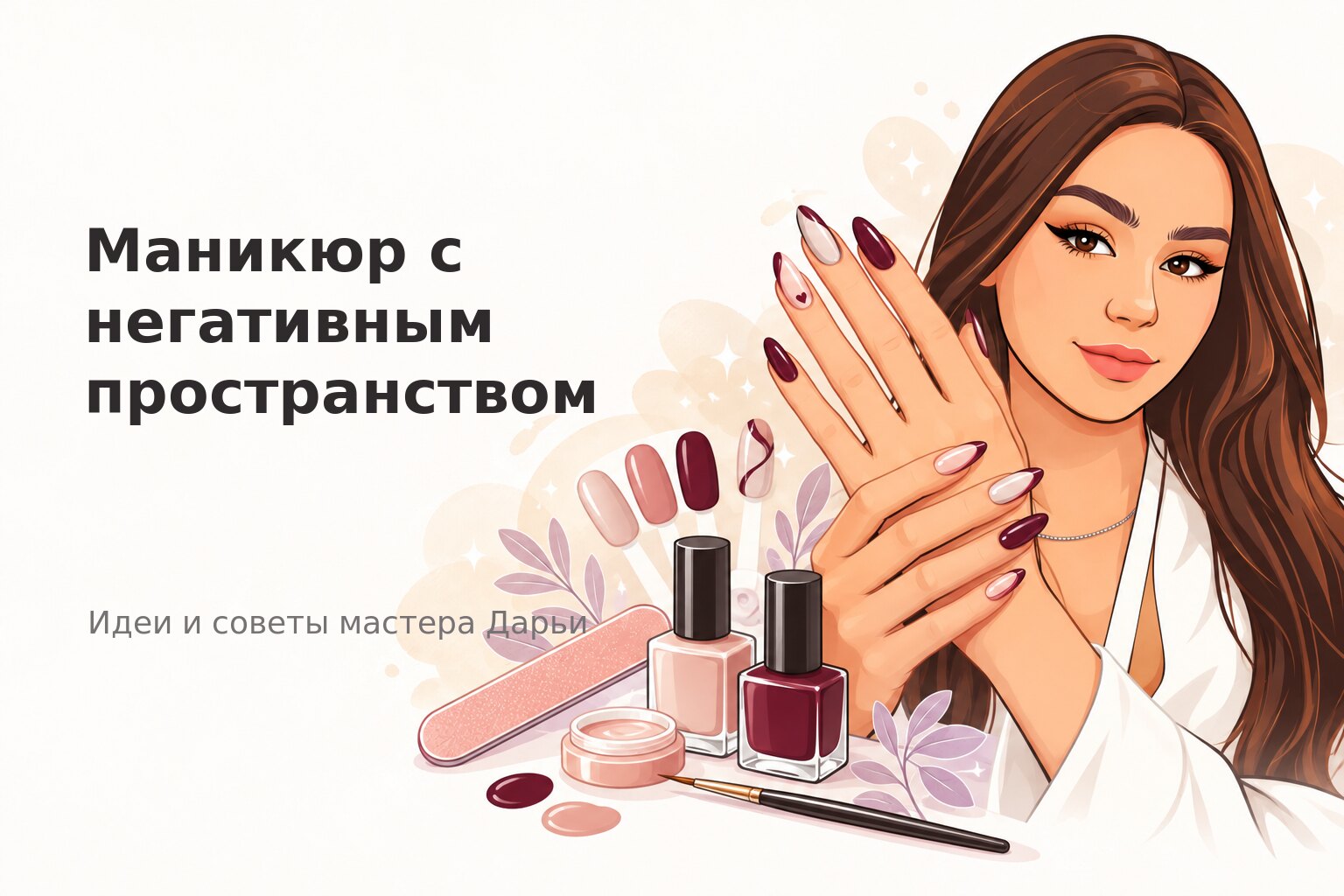Маникюр с негативным пространством в Пензе: идеи для коротких и длинных ногтей