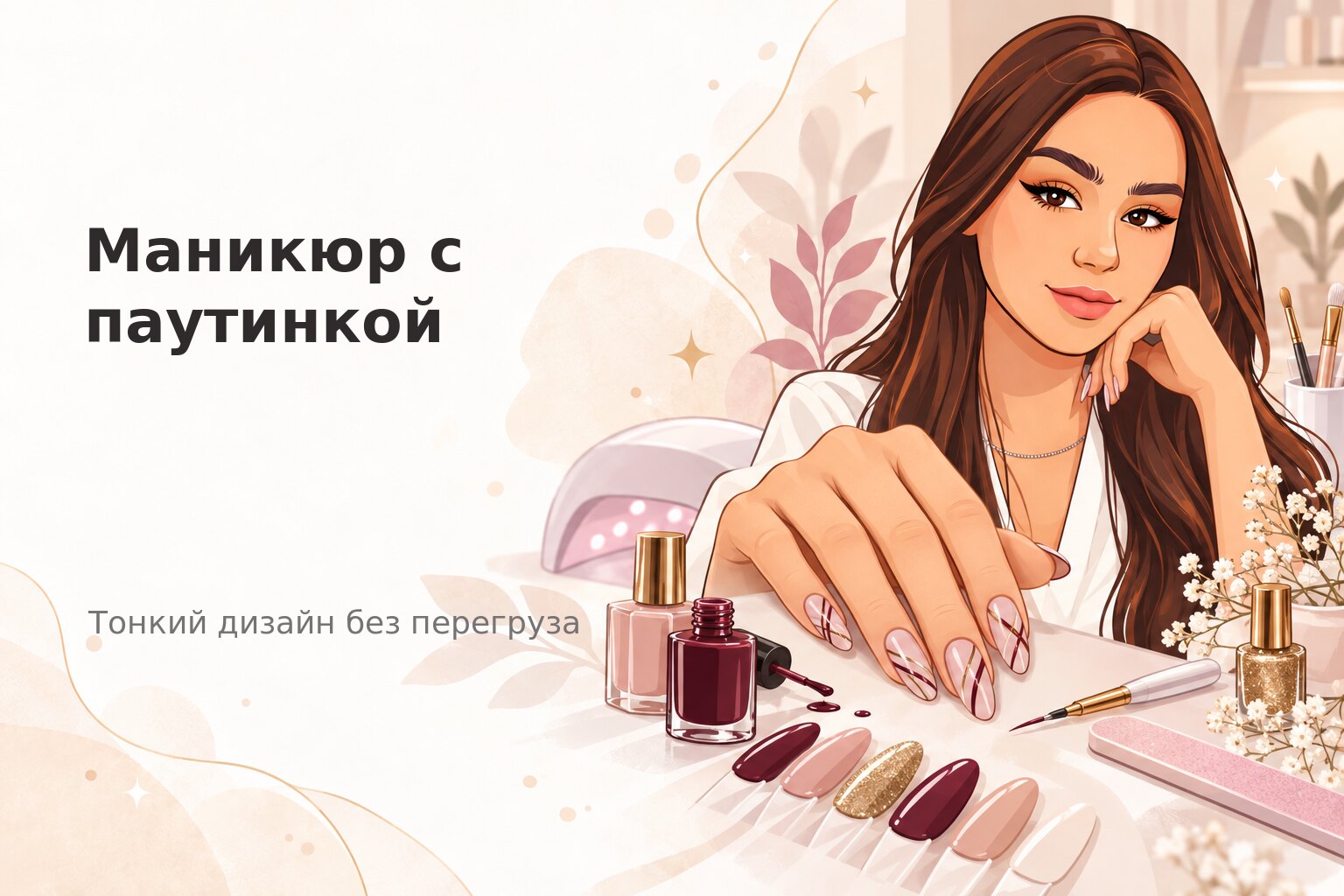 Маникюр с паутинкой в Пензе