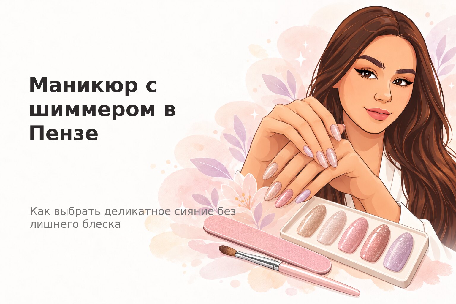 Маникюр с шиммером в Пензе: как выбрать деликатное сияние без лишнего блеска