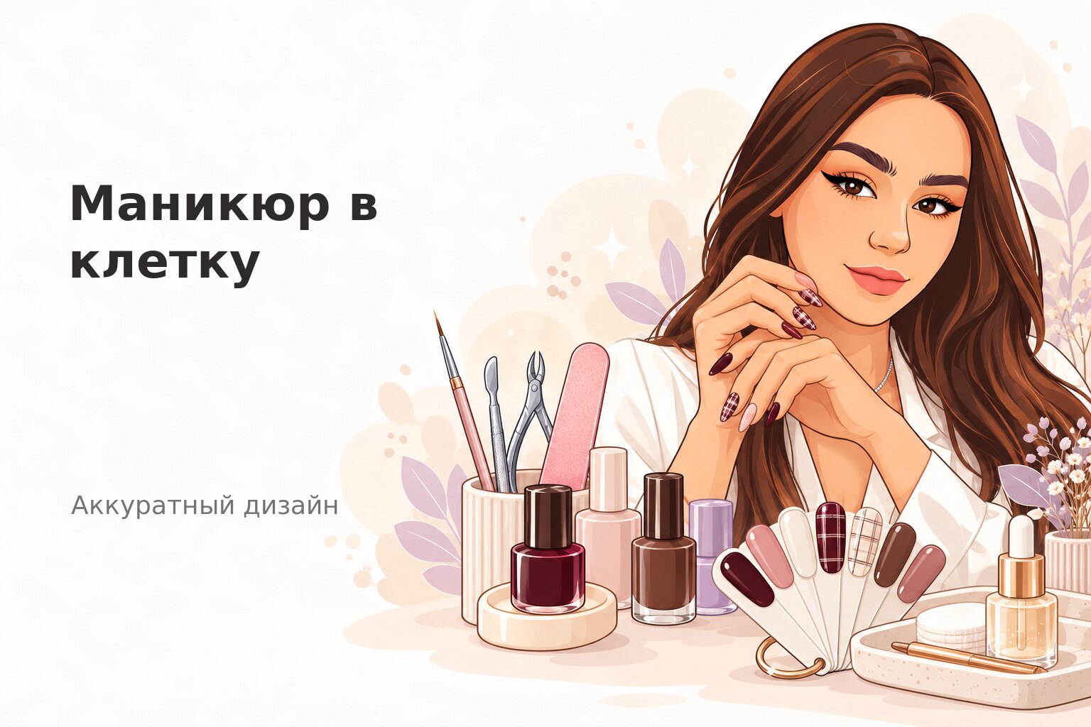Маникюр в клетку в Пензе: как выбрать аккуратный геометричный дизайн