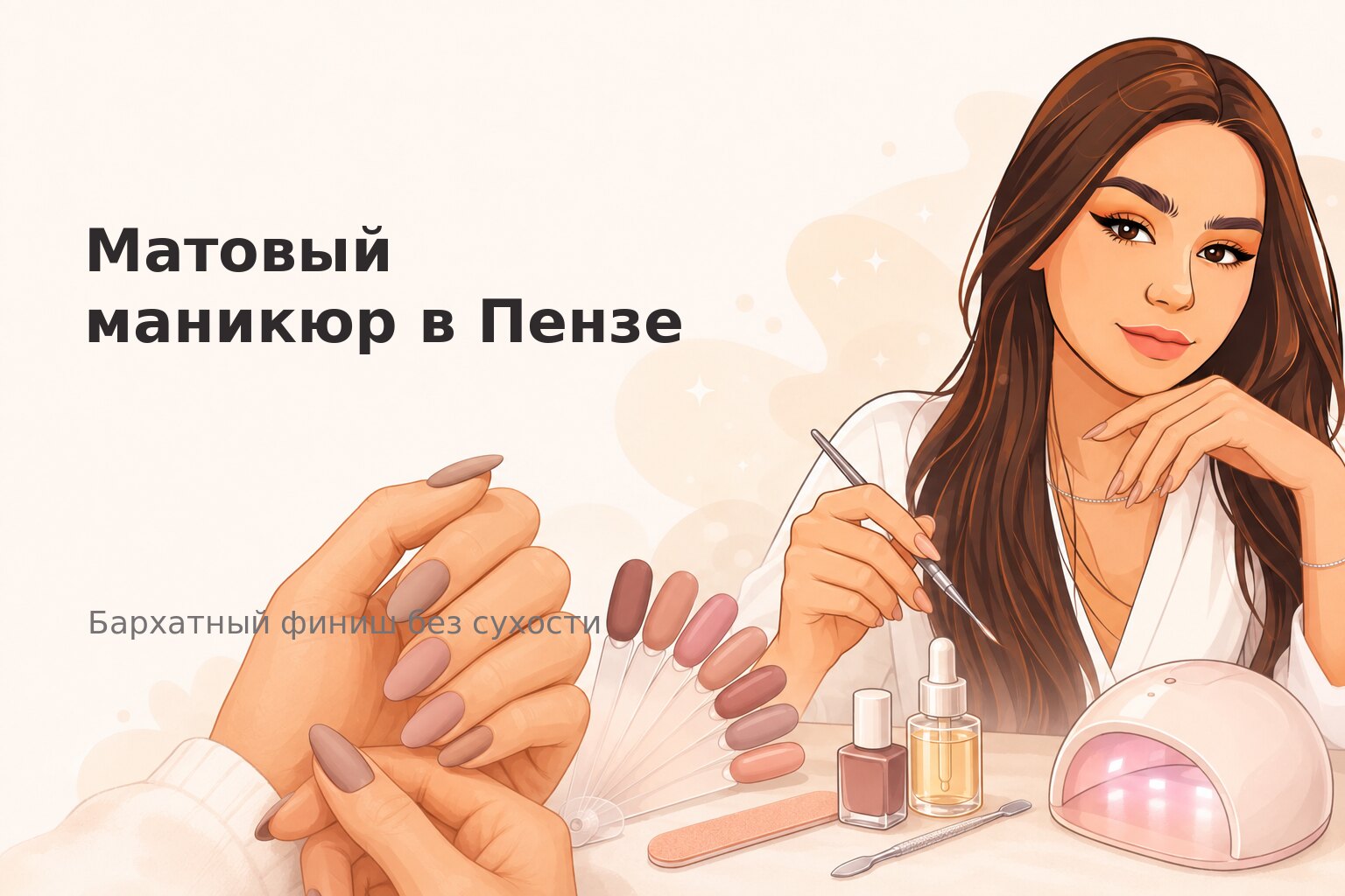 Матовый маникюр в Пензе: как выбрать цвет и покрытие без эффекта сухости