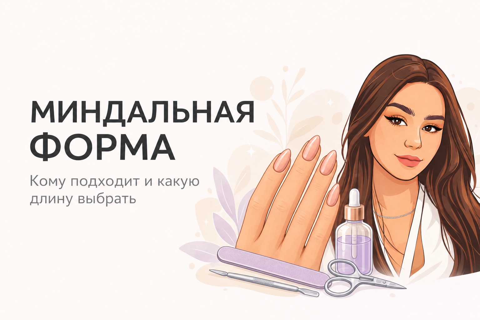 Миндальная форма ногтей: кому подходит и какую длину выбрать