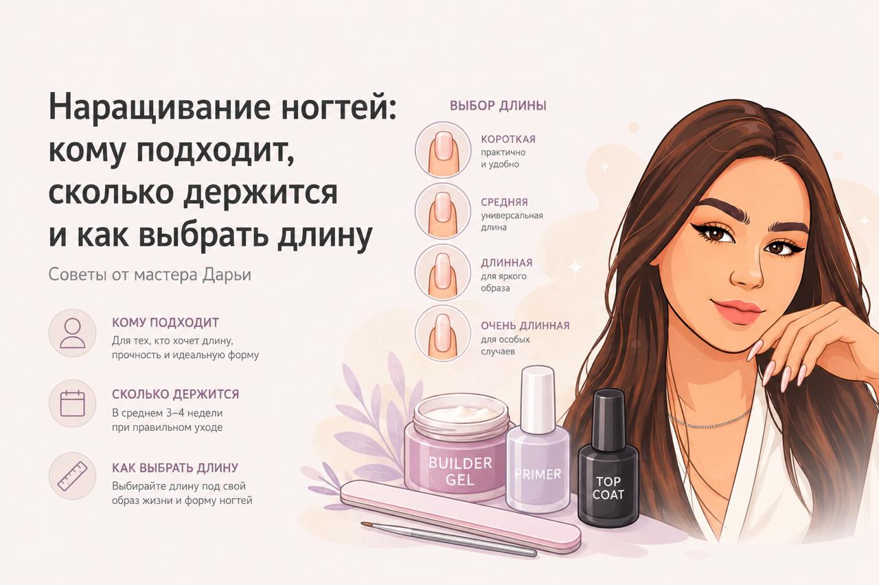 Наращивание ногтей: кому подходит, сколько держится и как выбрать длину