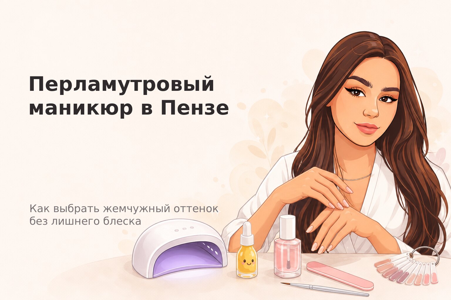 Перламутровый маникюр в Пензе: как выбрать жемчужный оттенок без лишнего блеска