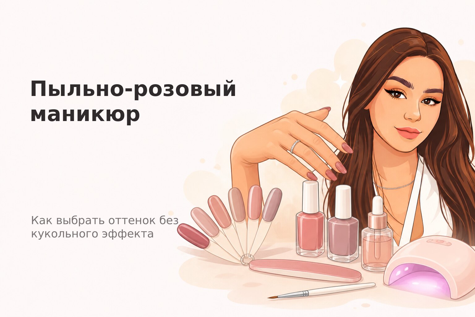 Пыльно-розовый маникюр в Пензе: как выбрать оттенок без кукольного эффекта