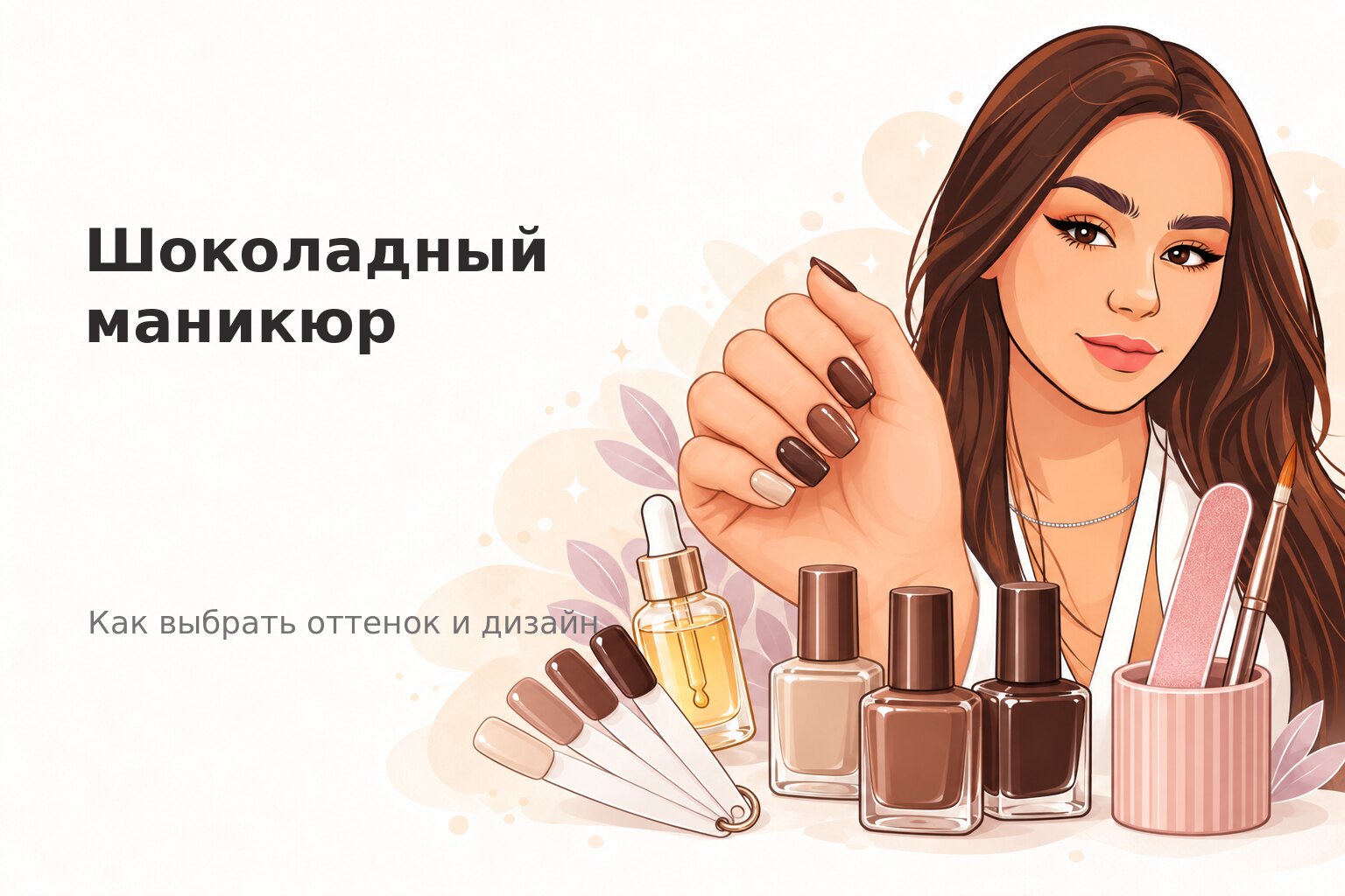 Шоколадный маникюр в Пензе: как выбрать оттенок, форму и дизайн