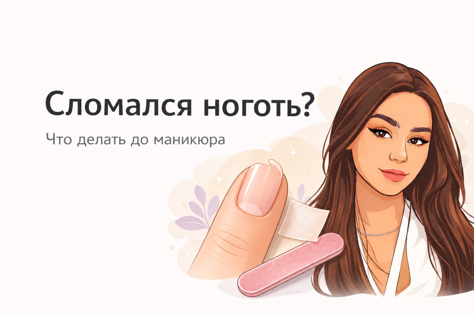 Что делать, если сломался ноготь перед маникюром: ремонт, длина и запись к мастеру