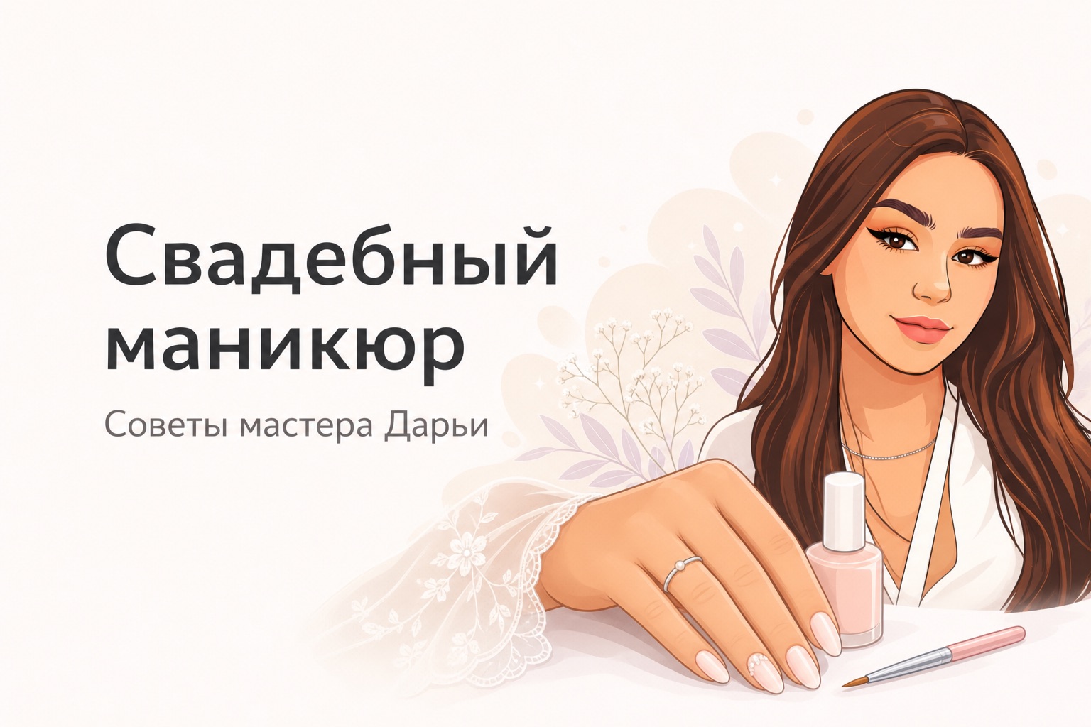Свадебный маникюр в Пензе: когда записаться и как выбрать дизайн