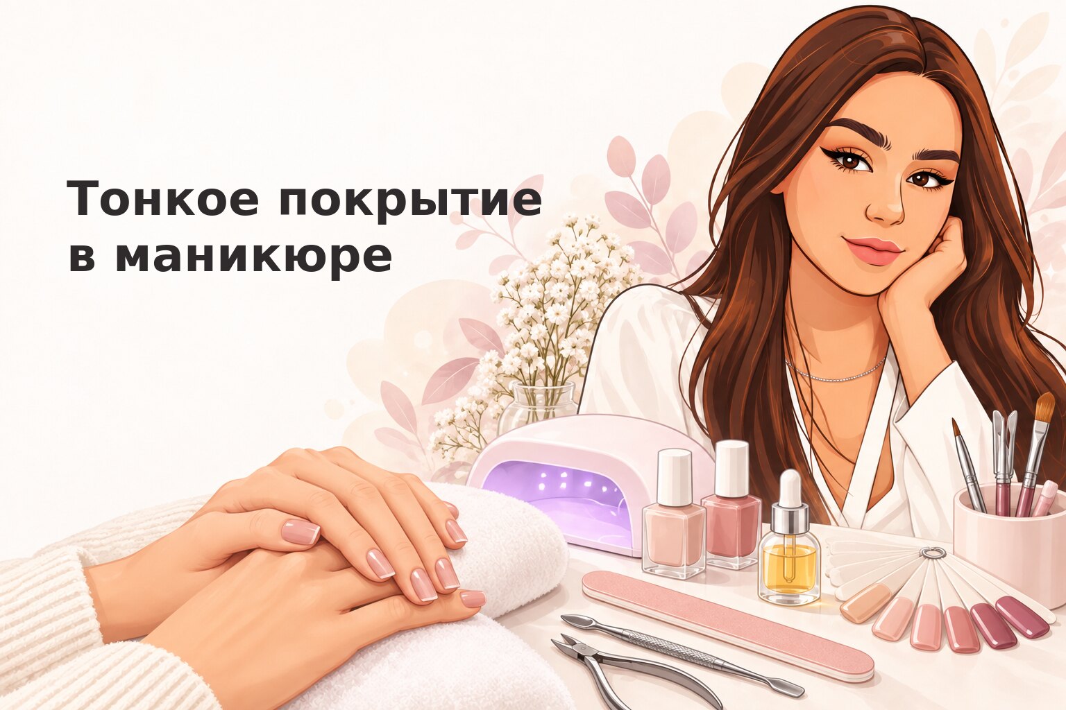 Тонкое покрытие в маникюре в Пензе: как получить аккуратный вид без лишнего объёма