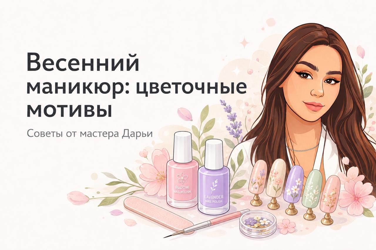 Весенний маникюр: цветочные мотивы