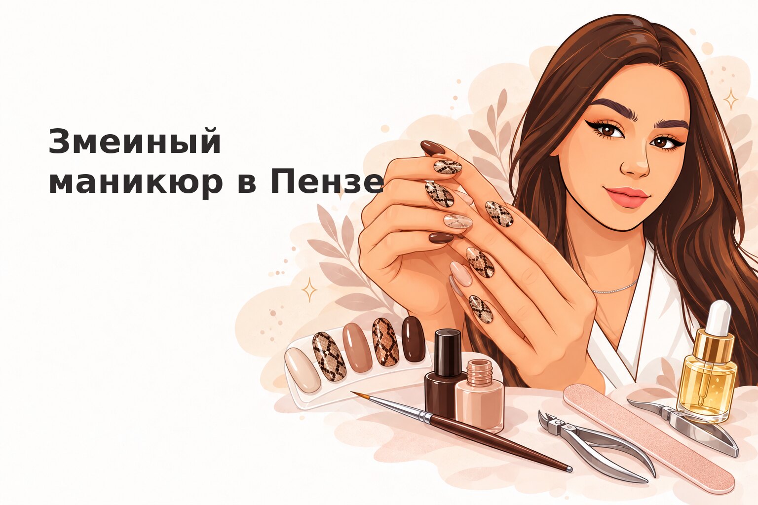 Змеиный маникюр в Пензе: как выбрать аккуратный принт